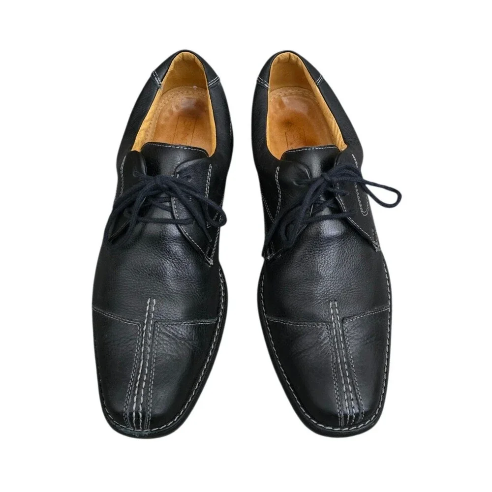 Sandro Moscoloni Shoes Mens Size 10 Black Leather Lace Up Oxfords
